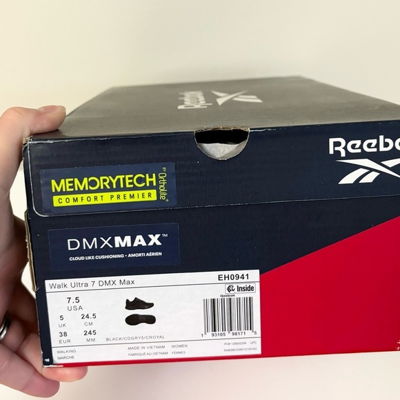 Reebok Women's Work N Cushion Walking Shoe size 7.5 new black - Picture 2 of 8